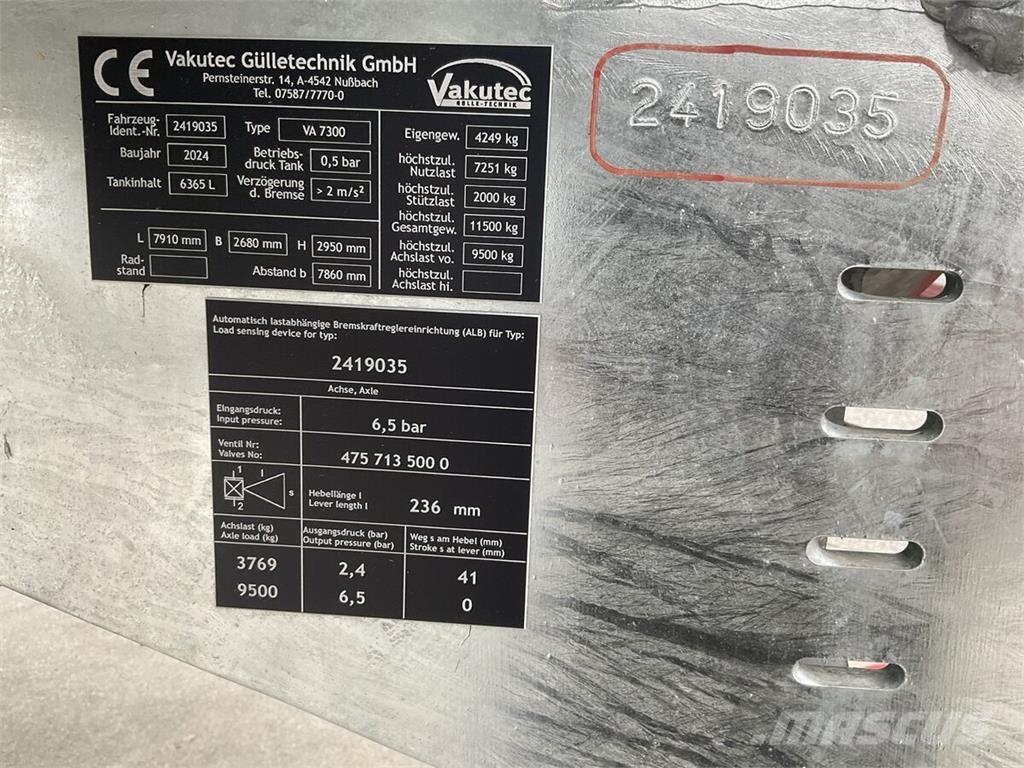  Vakutec VA 7300 Цистерни для перевезення суспензій