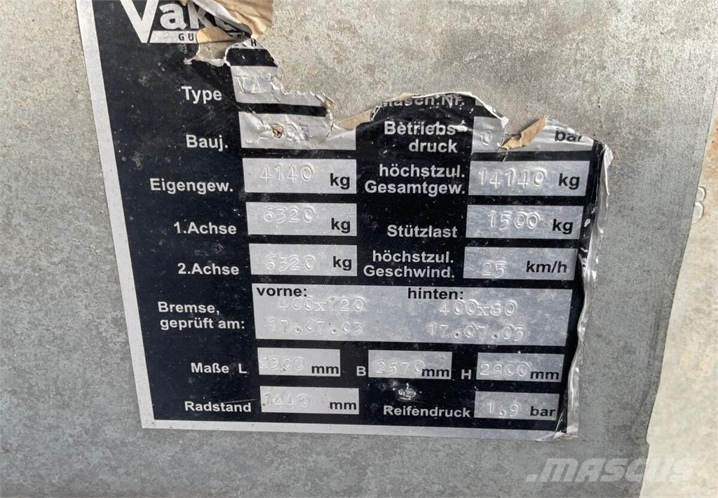  Vakutec VA10000 Цистерни для перевезення суспензій