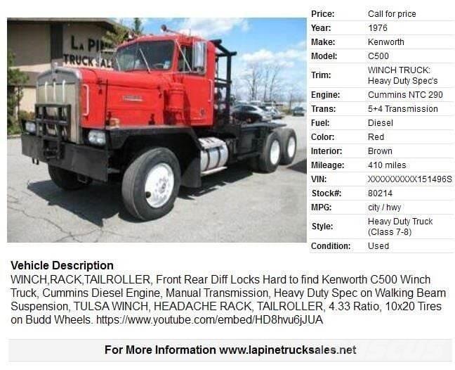 Kenworth C500 Евакуатори