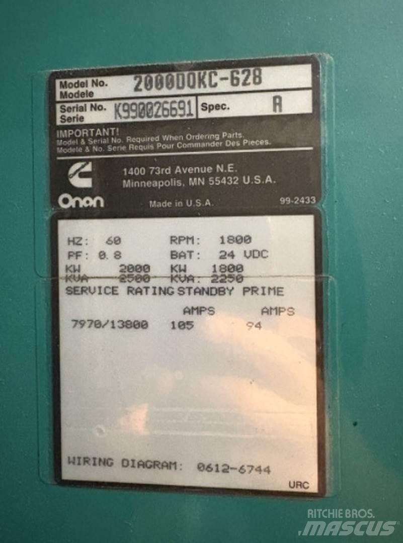 Cummins 2000DQKC-628 Дизельні генератори