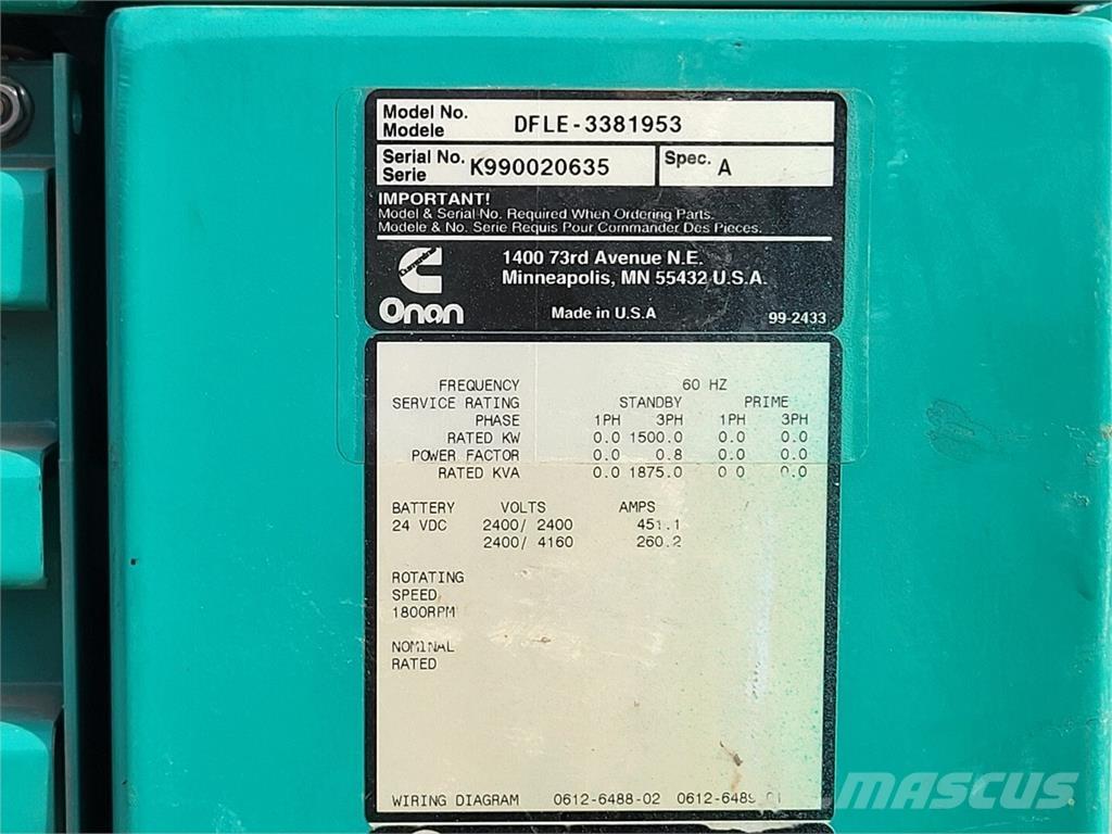 Cummins KTA50-G9 Дизельні генератори