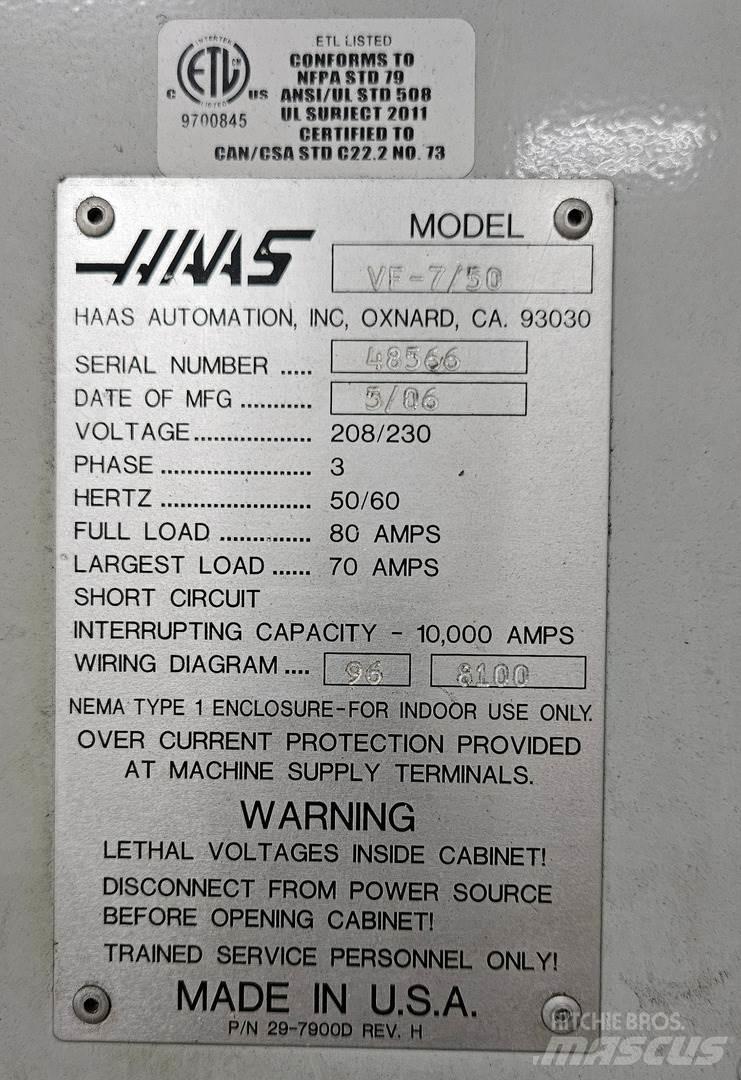 Haas VF-7/50 Будтехніка - Інші