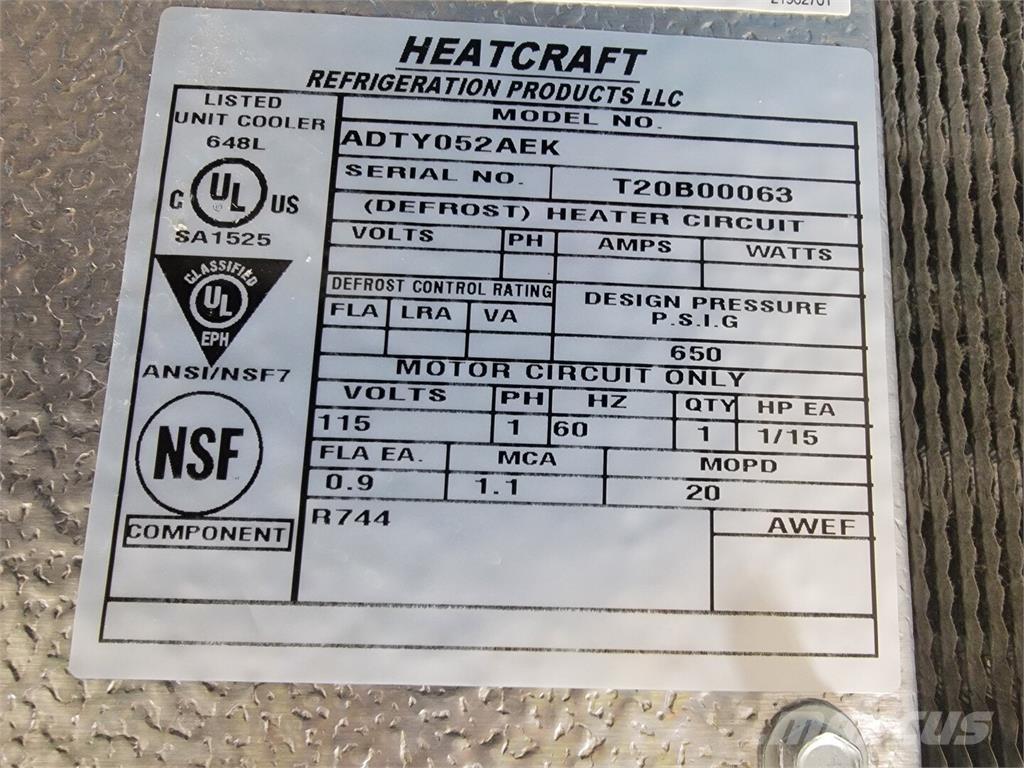  HEATCRAFT ADTY052AEK Обладнання для прогріву і розморожування