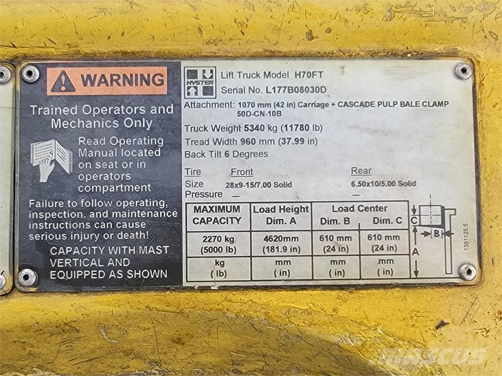 Hyster H70FT Будтехніка - Інші