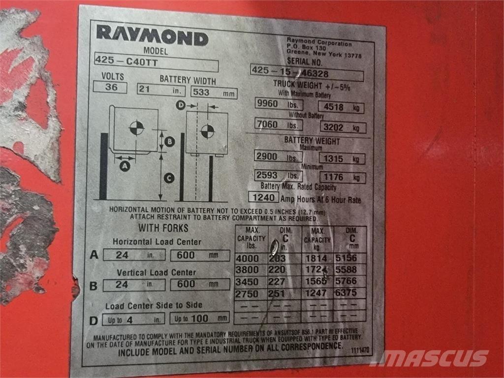 Raymond 425-C40TT Будтехніка - Інші