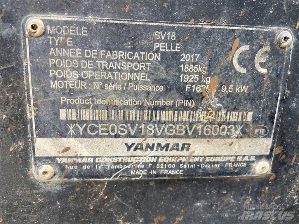 Yanmar SV18 Міні-екскаватори < 7т
