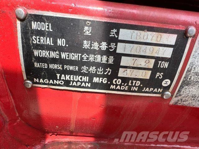 Takeuchi TB070 Міні-екскаватори < 7т