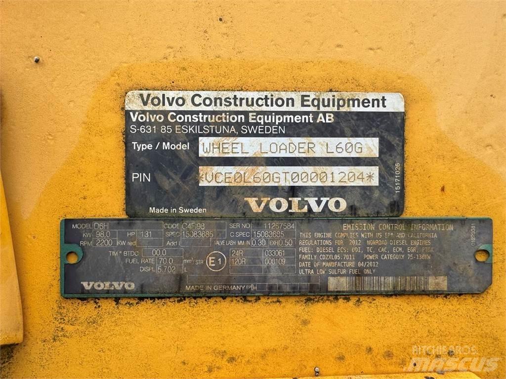 Volvo L60G Фронтальні навантажувачі