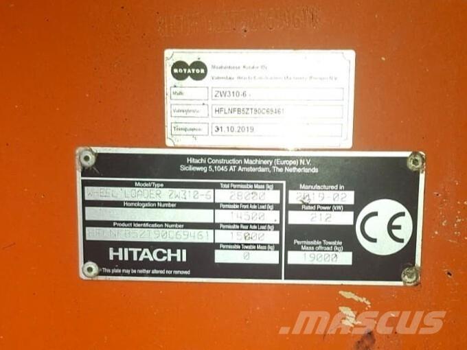 Hitachi ZW 310-6 Фронтальні навантажувачі