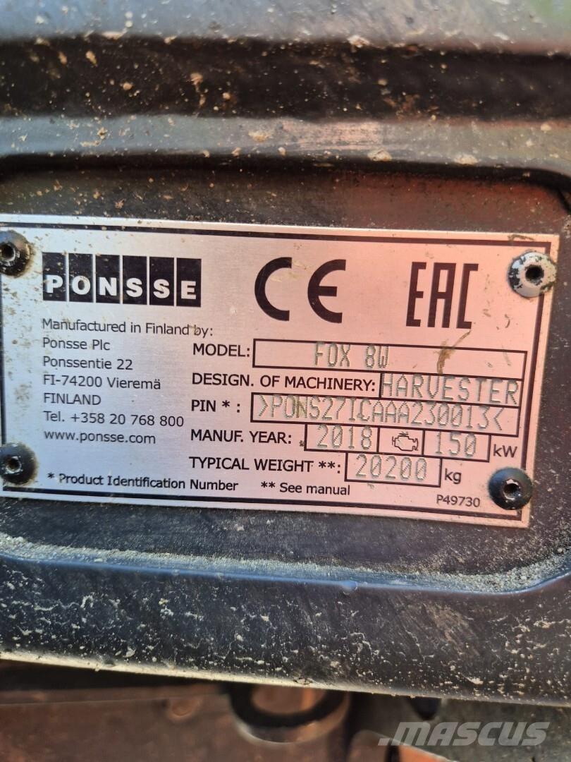 Ponsse Fox 8W Харвестери