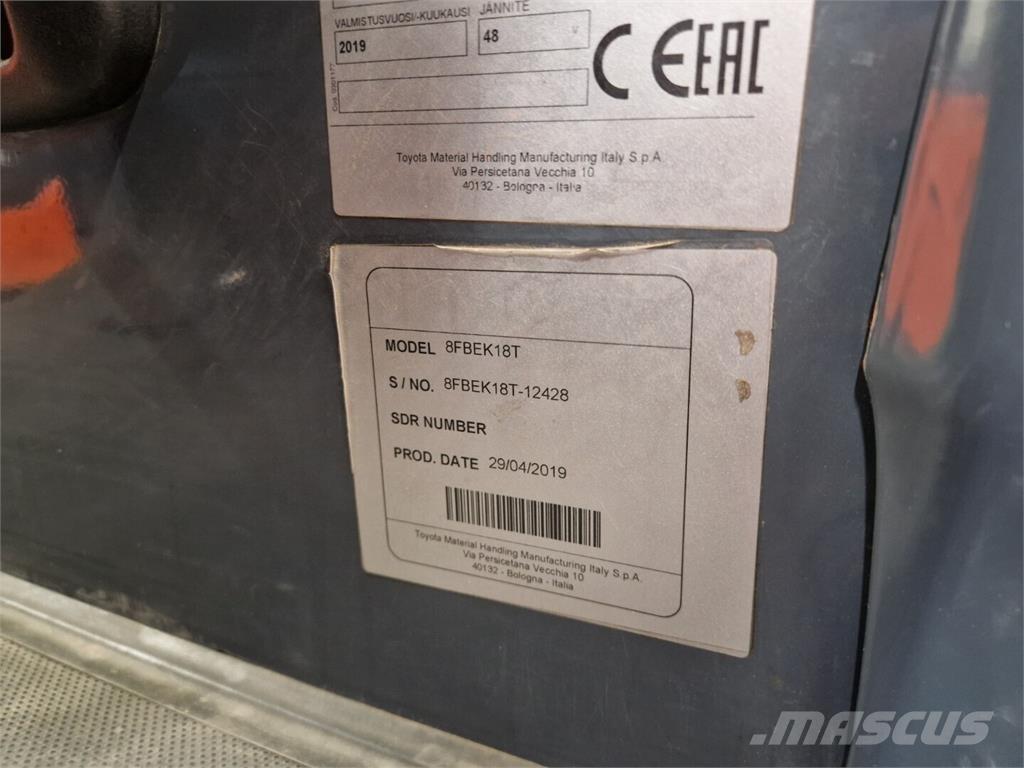 Toyota 8FBEK18T Електронавантажувачі