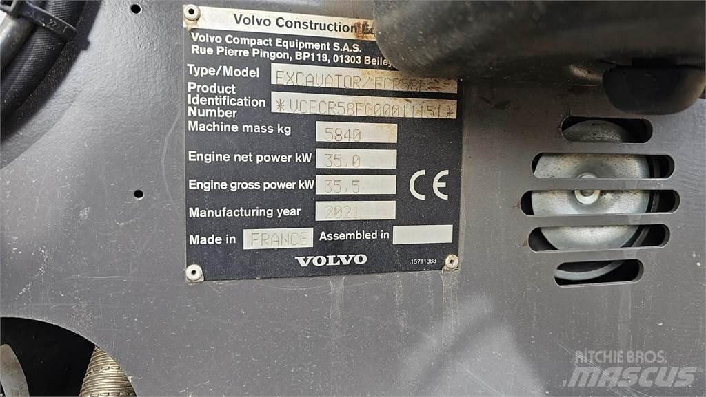 Volvo ECR 58 F Міні-екскаватори < 7т