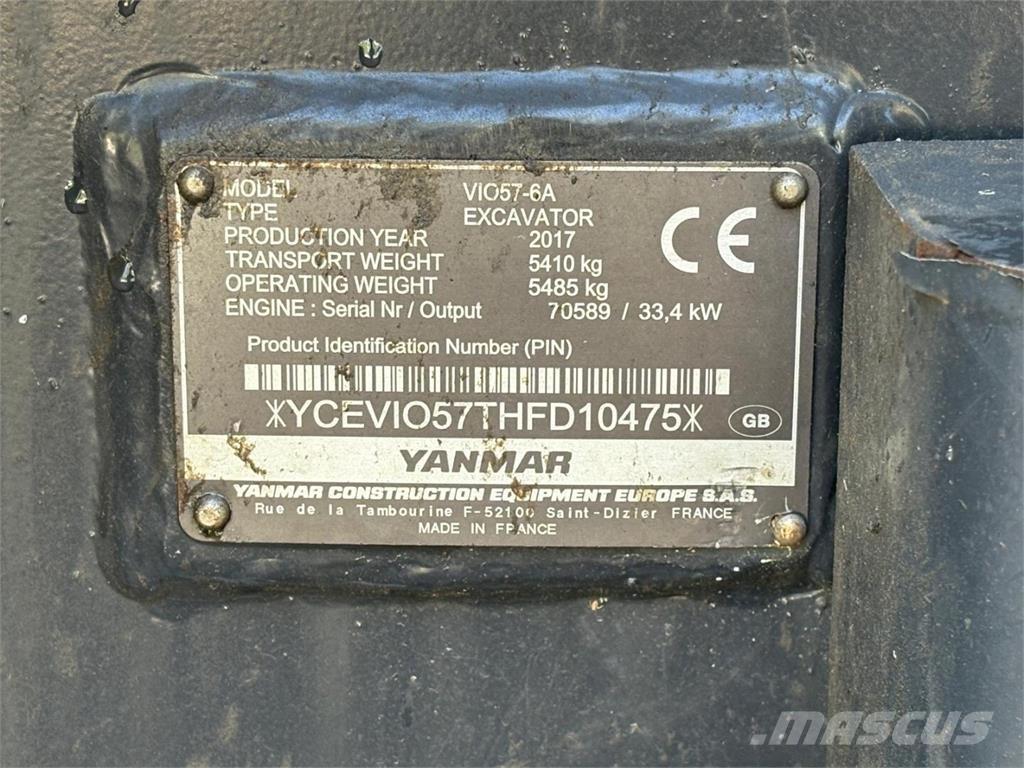 Yanmar VIO 57-6A Міні-екскаватори < 7т