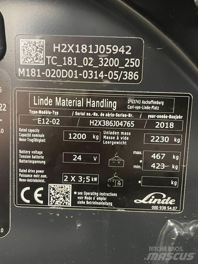 Linde E12-02-386 Електронавантажувачі
