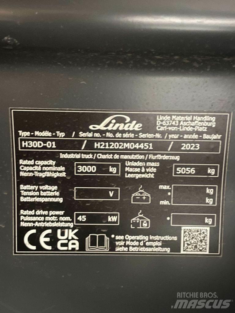 Linde H30D-01-1202 Дизельні навантажувачі