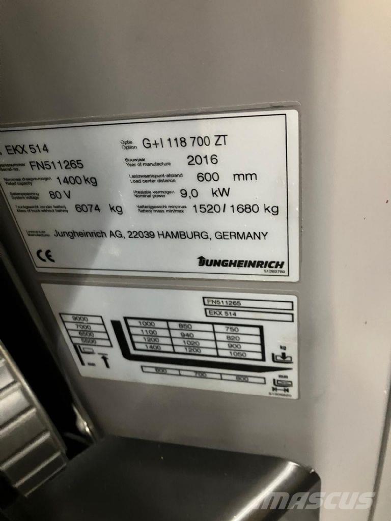 Jungheinrich EKX 514 Висотні комісіонери