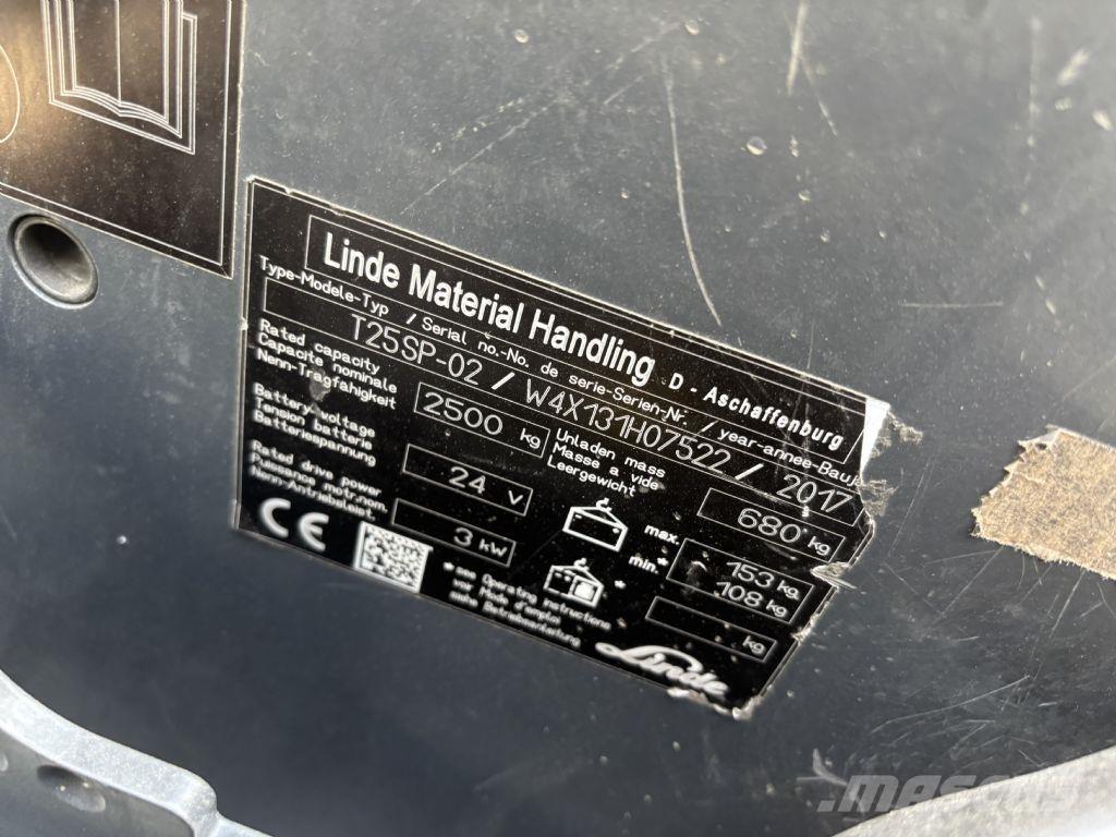 Linde T25SP-02 Самохідні електроштабелери