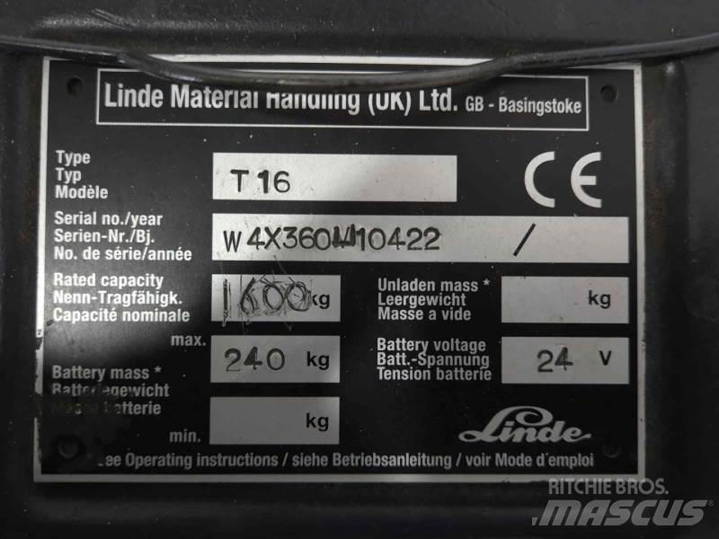Linde T16 Ручні гідравлічні візки