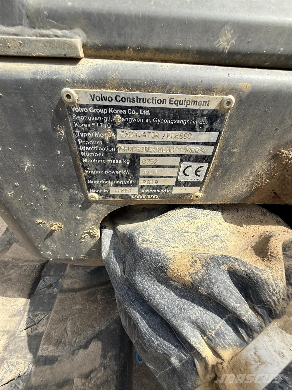 Volvo ECR88D Гусеничні екскаватори