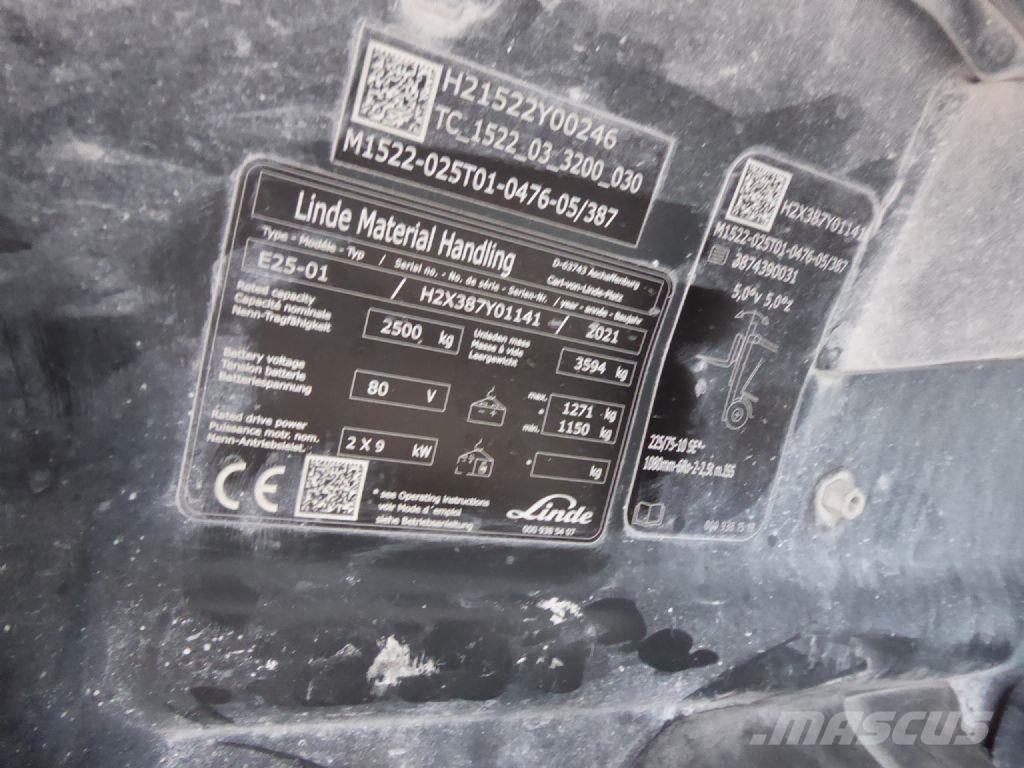 Linde E25-01 Електронавантажувачі