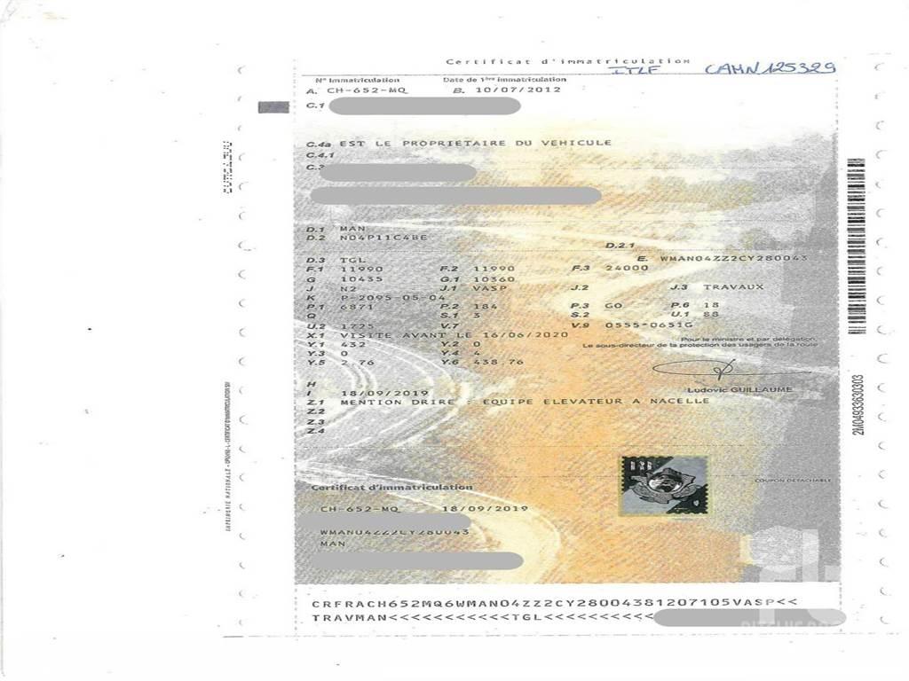 MAN TGL Вишки-причепи