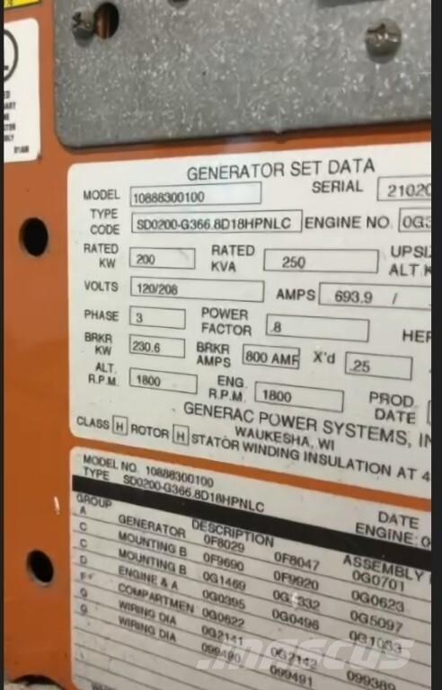 Generac SD200 Дизельні генератори