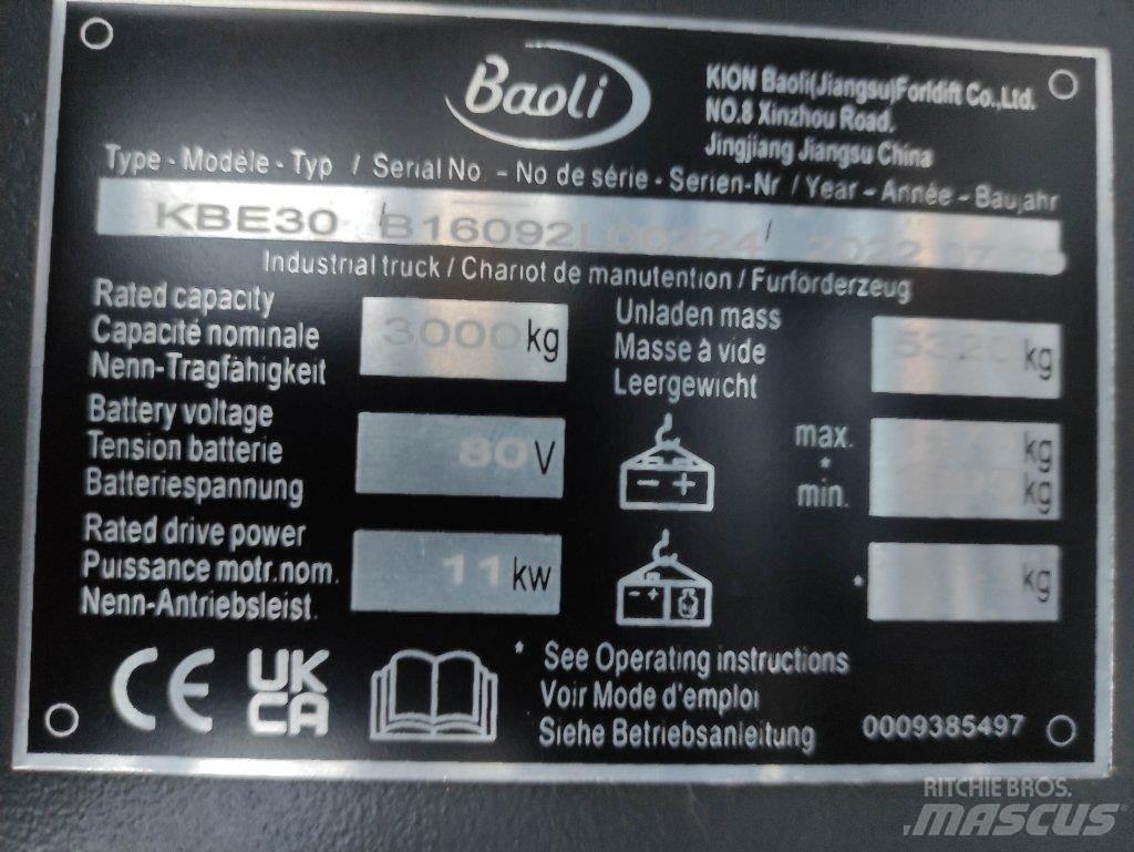 Baoli KBE30 Електронавантажувачі