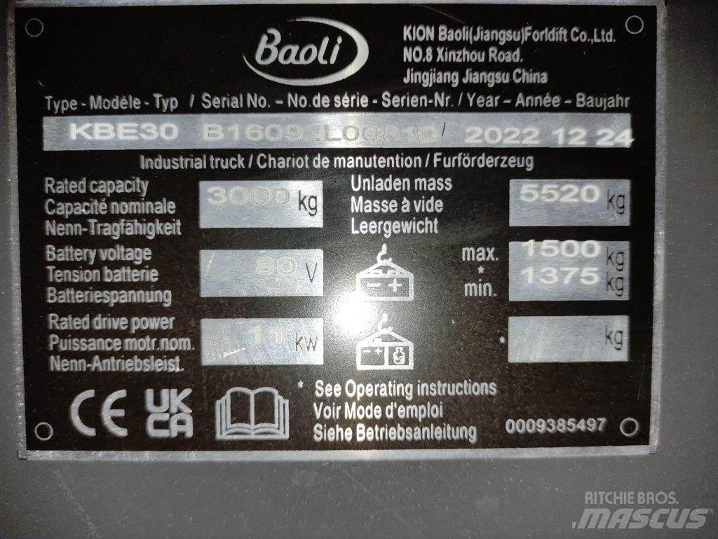Baoli KBE30 Електронавантажувачі