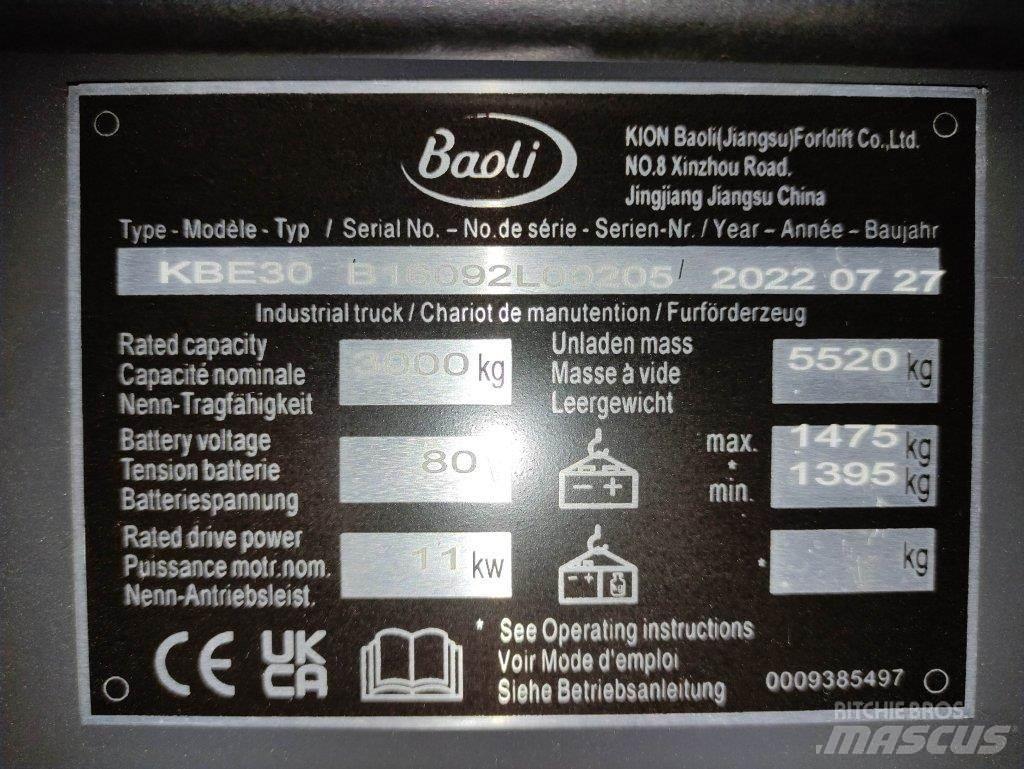 Baoli KBE30 Електронавантажувачі