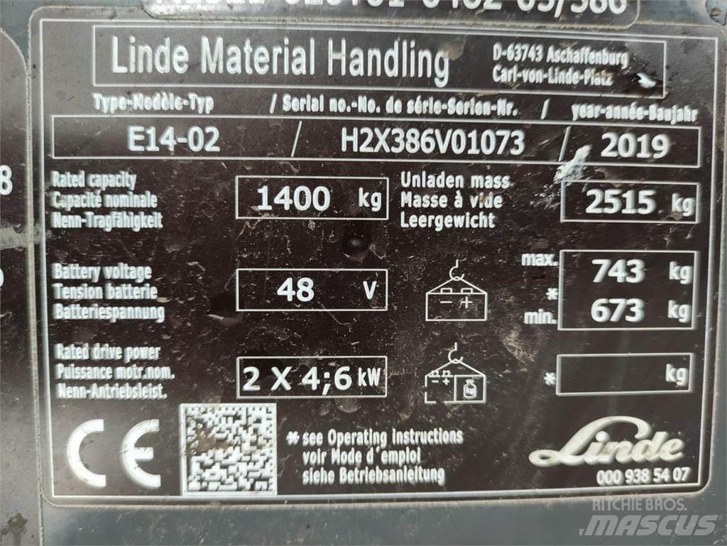 Linde E14-02-386-EVO Електронавантажувачі
