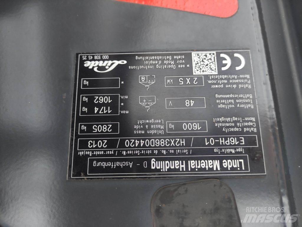 Linde E16PH-01-386 Електронавантажувачі