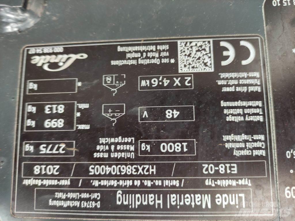 Linde E18-02-386 EVO Електронавантажувачі