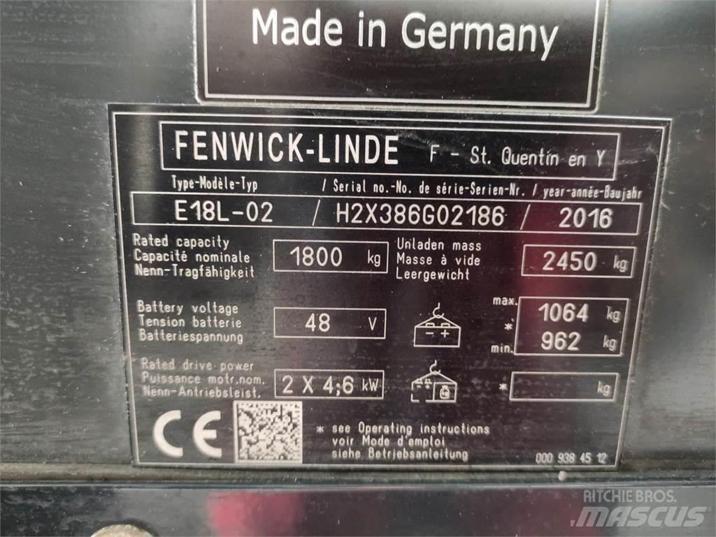 Linde E18L-02-386 Електронавантажувачі