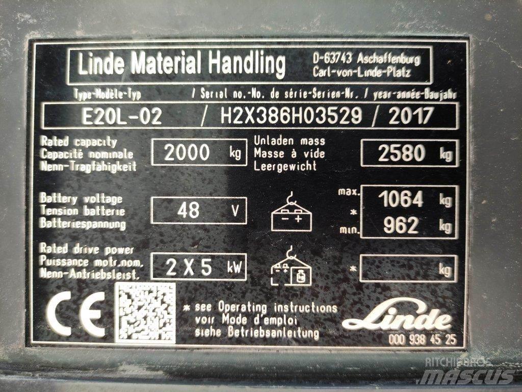 Linde E20L-02-386 Електронавантажувачі