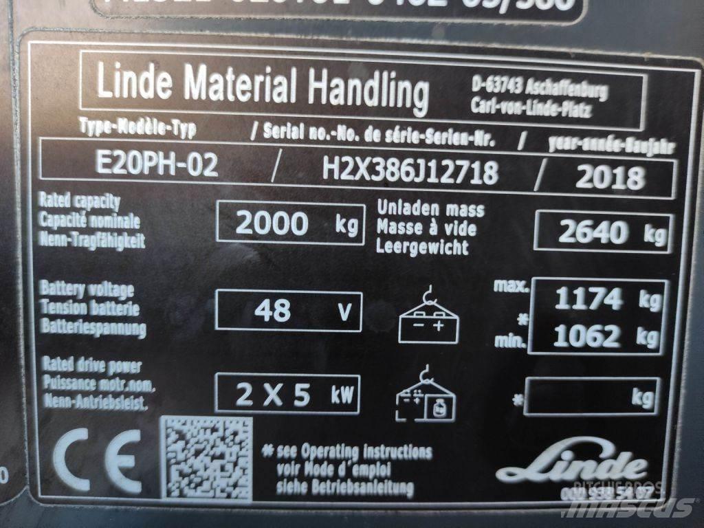 Linde E20P-02-386 EVO Електронавантажувачі