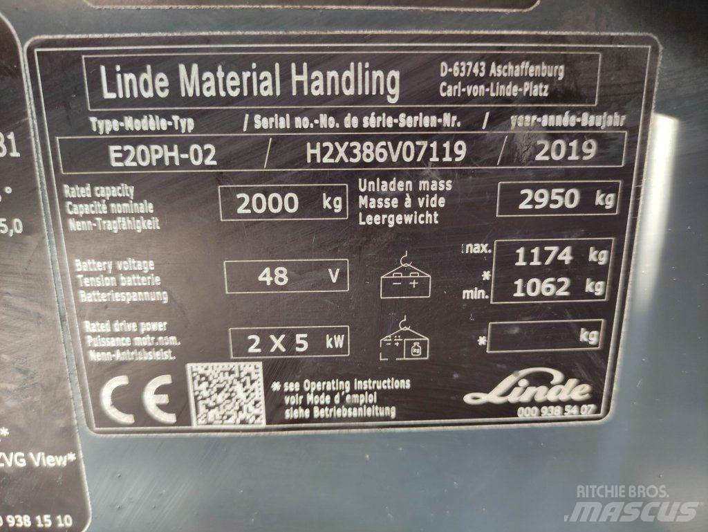 Linde E20PH-02-386 EVO Електронавантажувачі