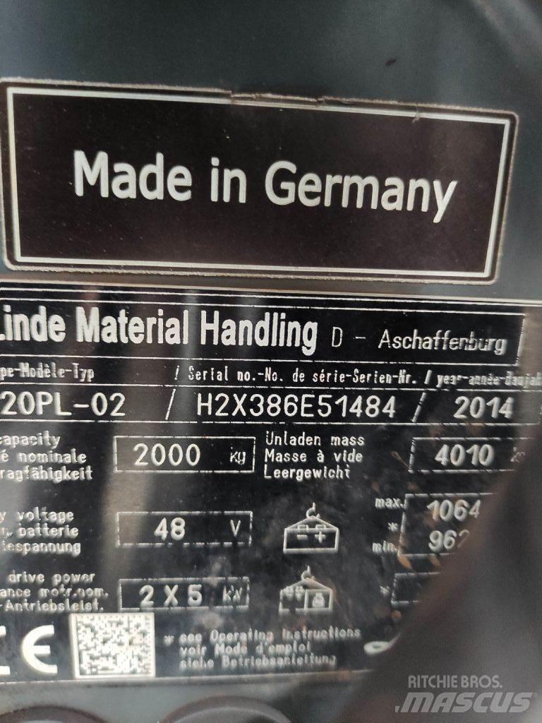 Linde E20PL-02-386 EVO Електронавантажувачі