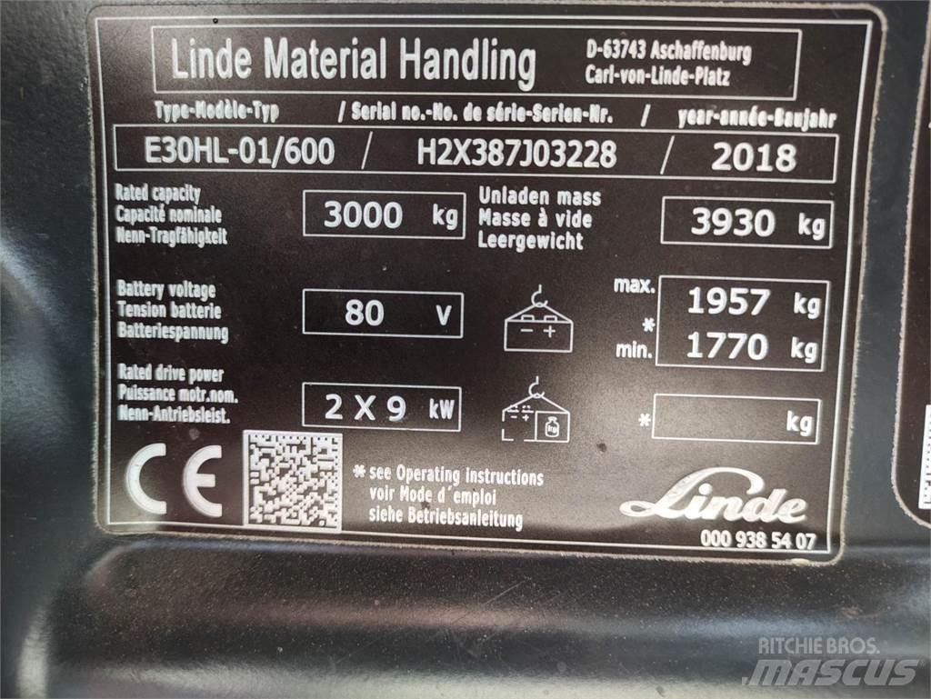 Linde E30HL-01/600-387 Електронавантажувачі
