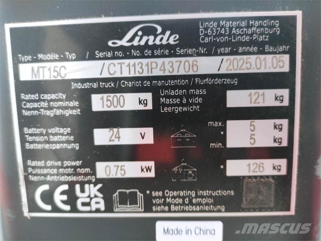 Linde MT15C Штабелери