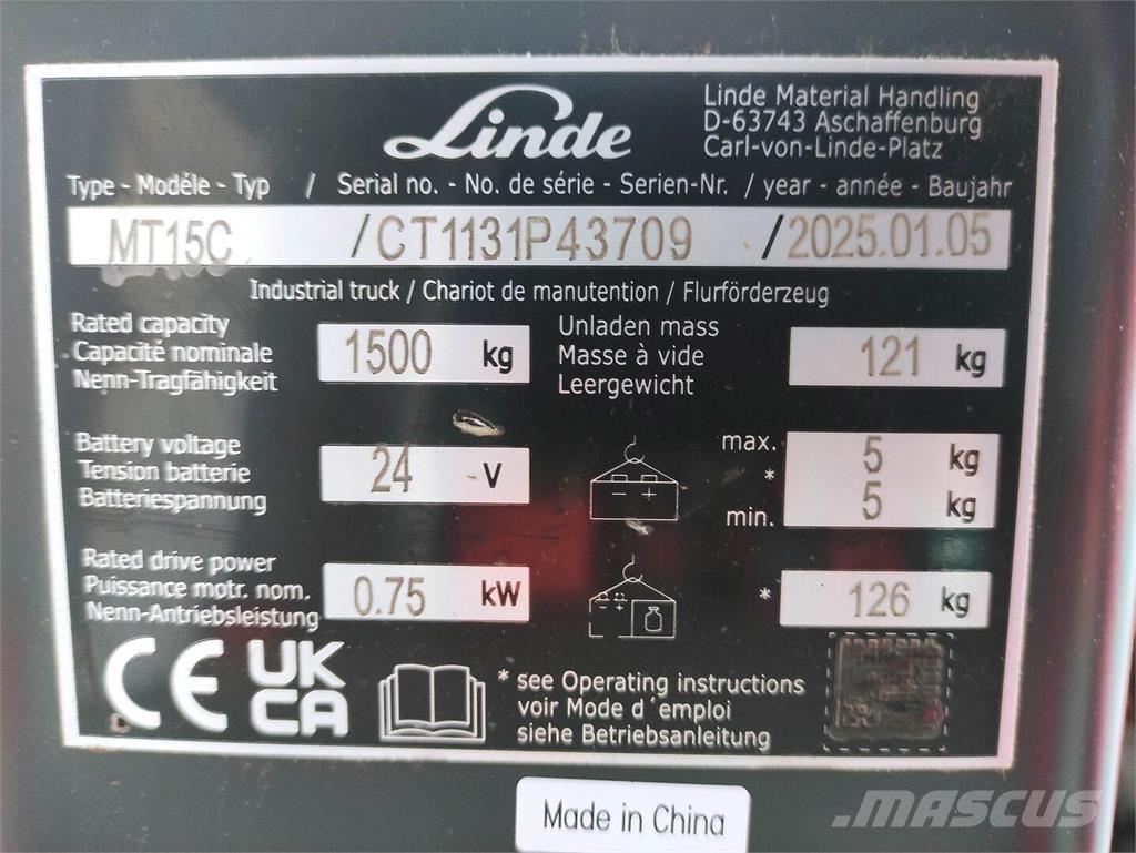Linde MT15C Штабелери