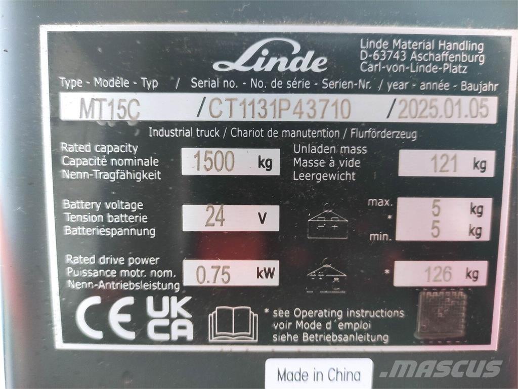 Linde MT15C Штабелери
