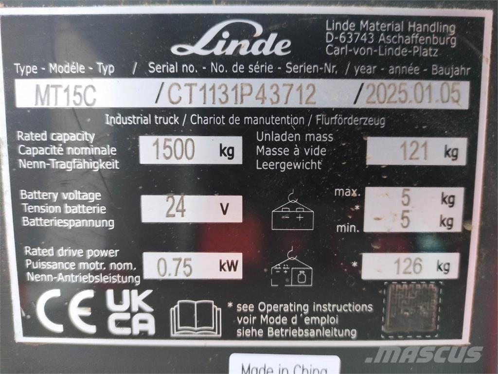 Linde MT15C Штабелери
