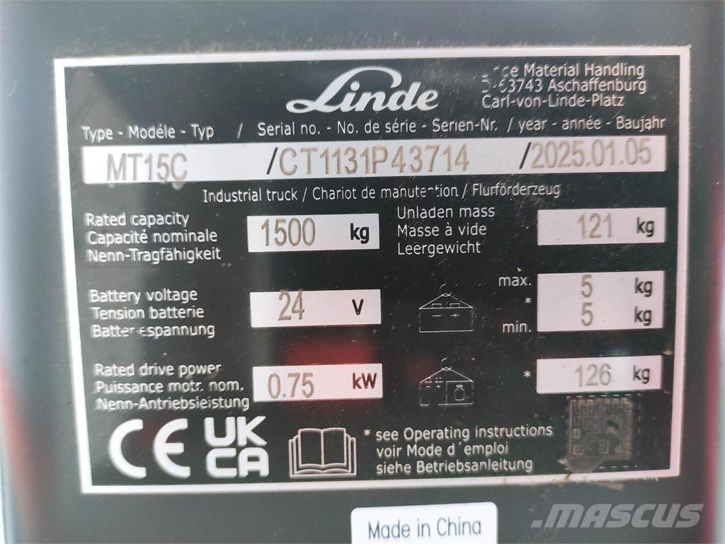 Linde MT15C Штабелери