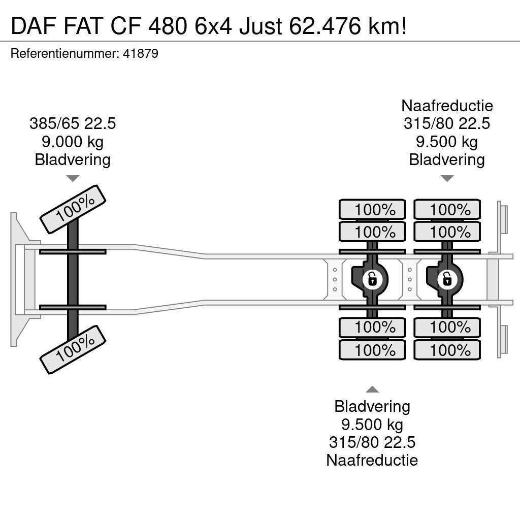 DAF FAT CF 480 6x4 Just 62.476 km! Вантажівки з гаковим підйомом