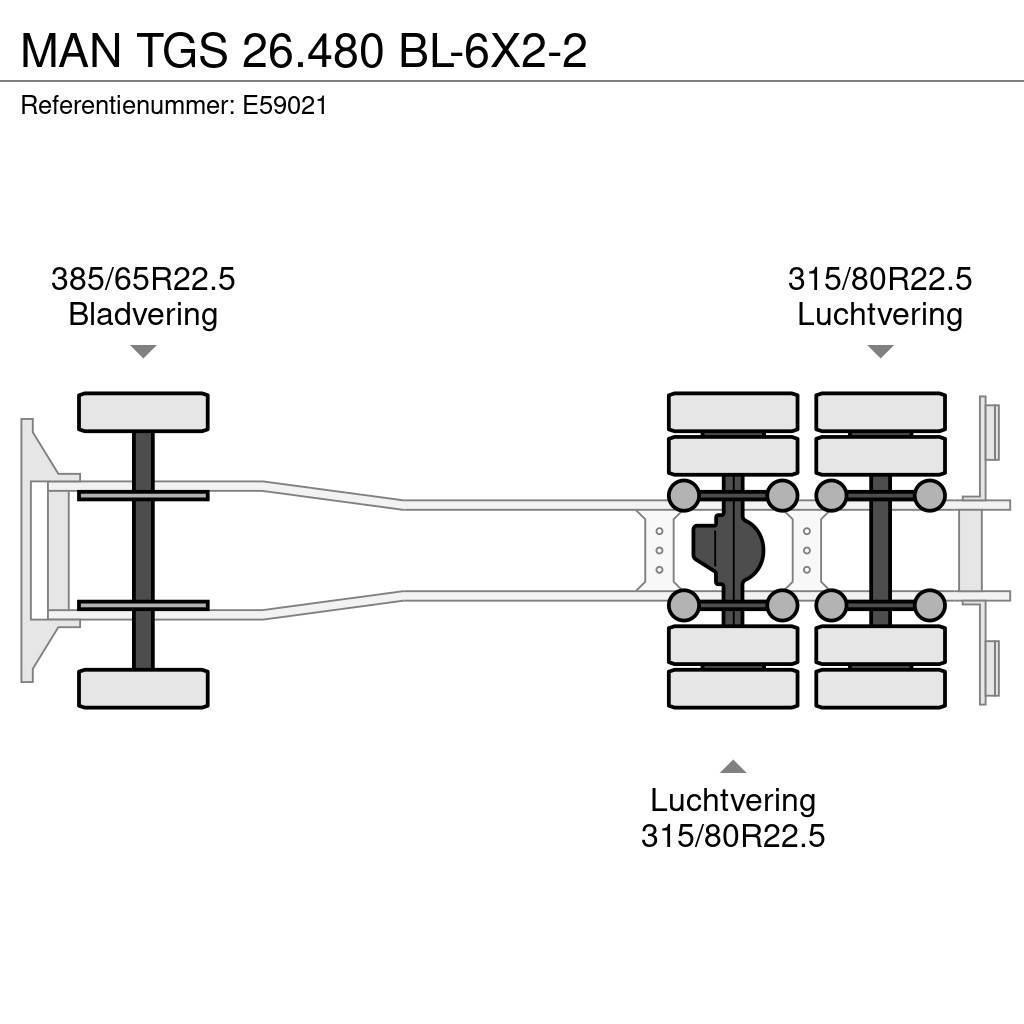 MAN TGS 26.480 BL-6X2-2 Автоконтейнеровози