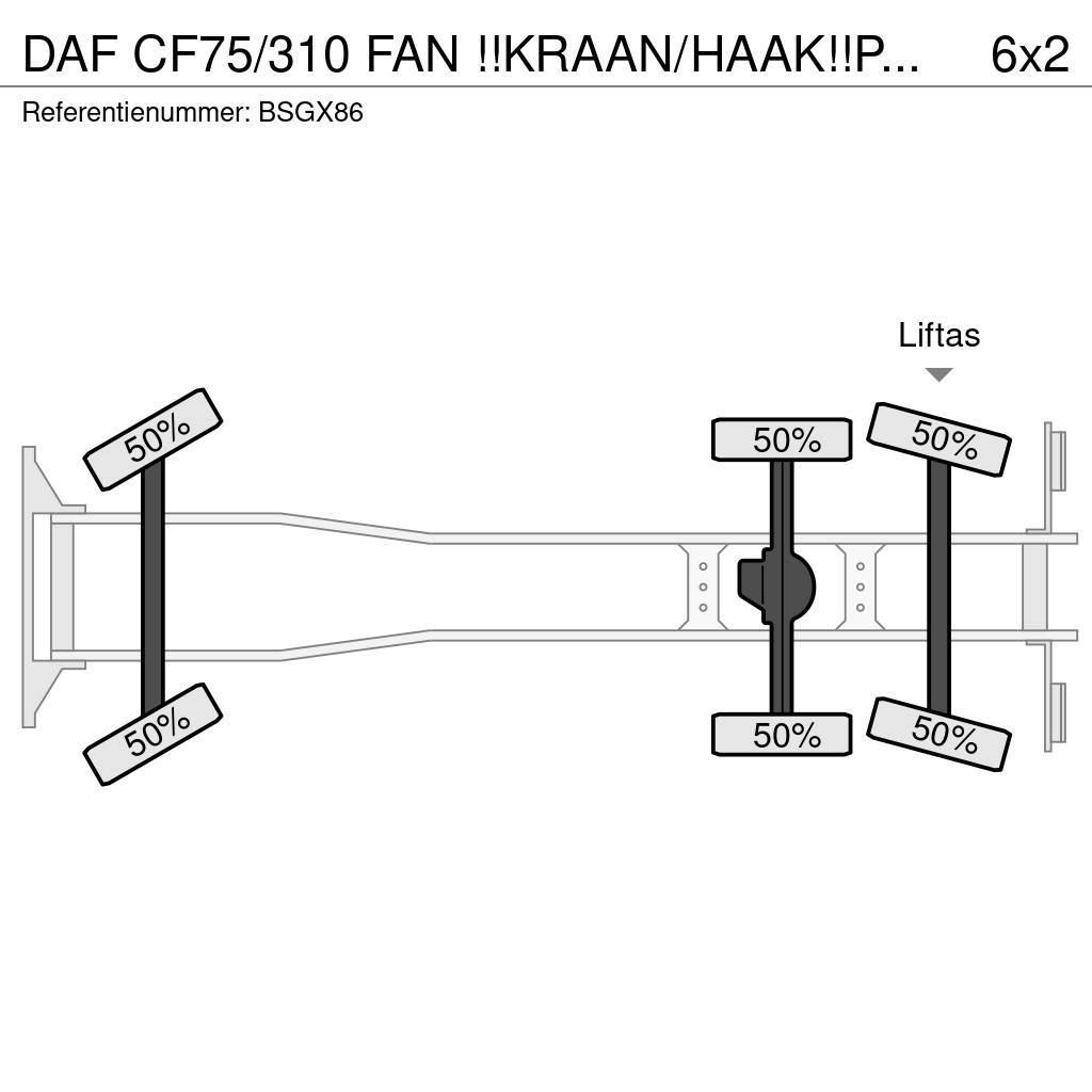 DAF CF75/310 FAN !!KRAAN/HAAK!!PERSCONTAINER!!HIGH PRE Вантажівки з гаковим підйомом