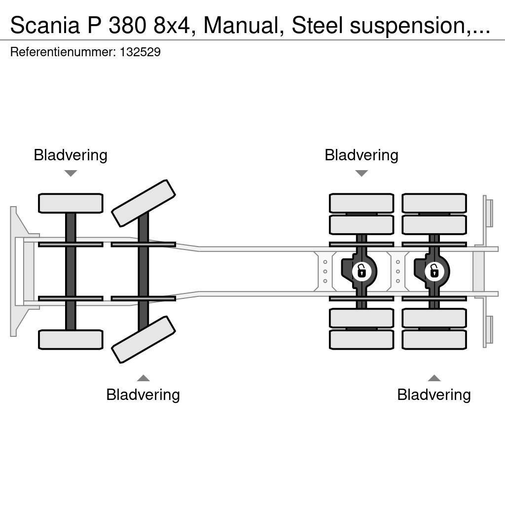 Scania P 380 8x4, Manual, Steel suspension, Liebherr, 9 M Бетономішалки (Автобетонозмішувачі)