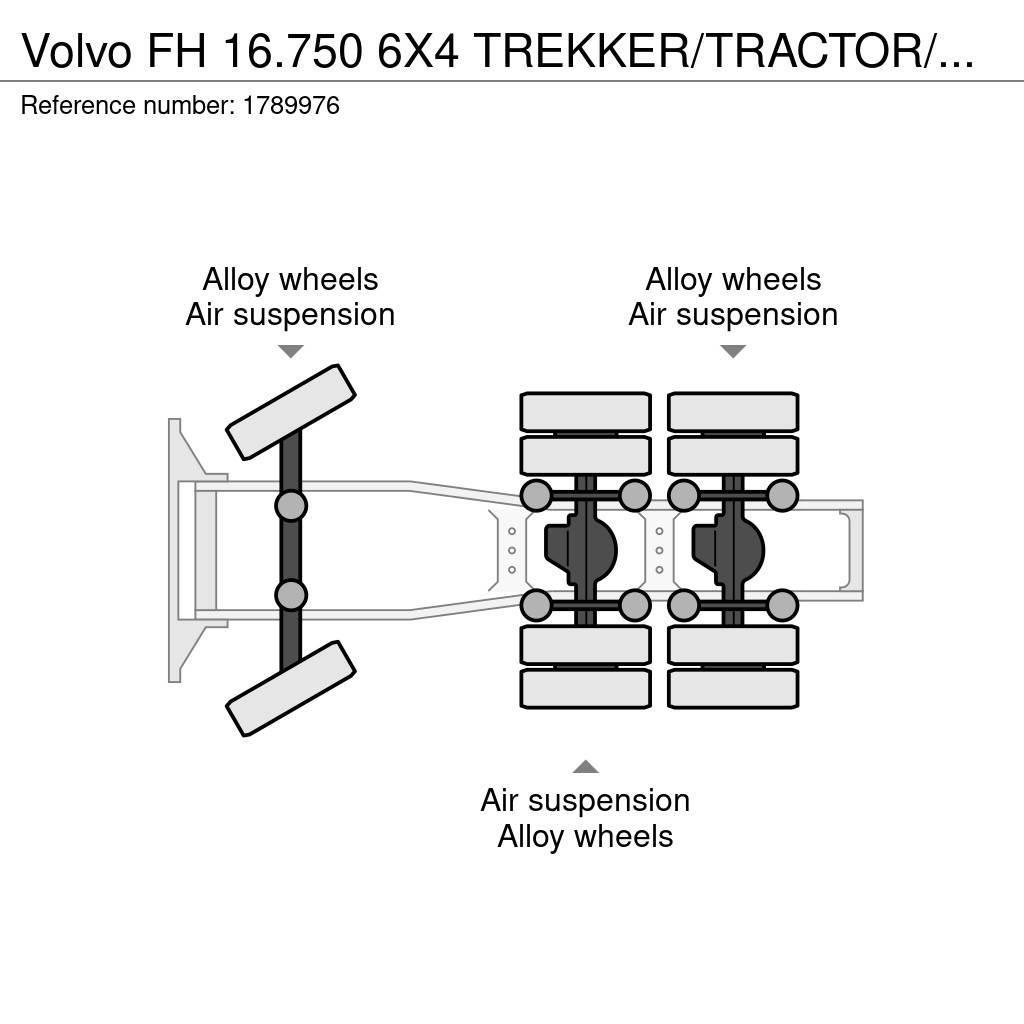 Volvo FH 16.750 6X4 TREKKER/TRACTOR/SZM EURO 6 HYDRAULIC Тягачі