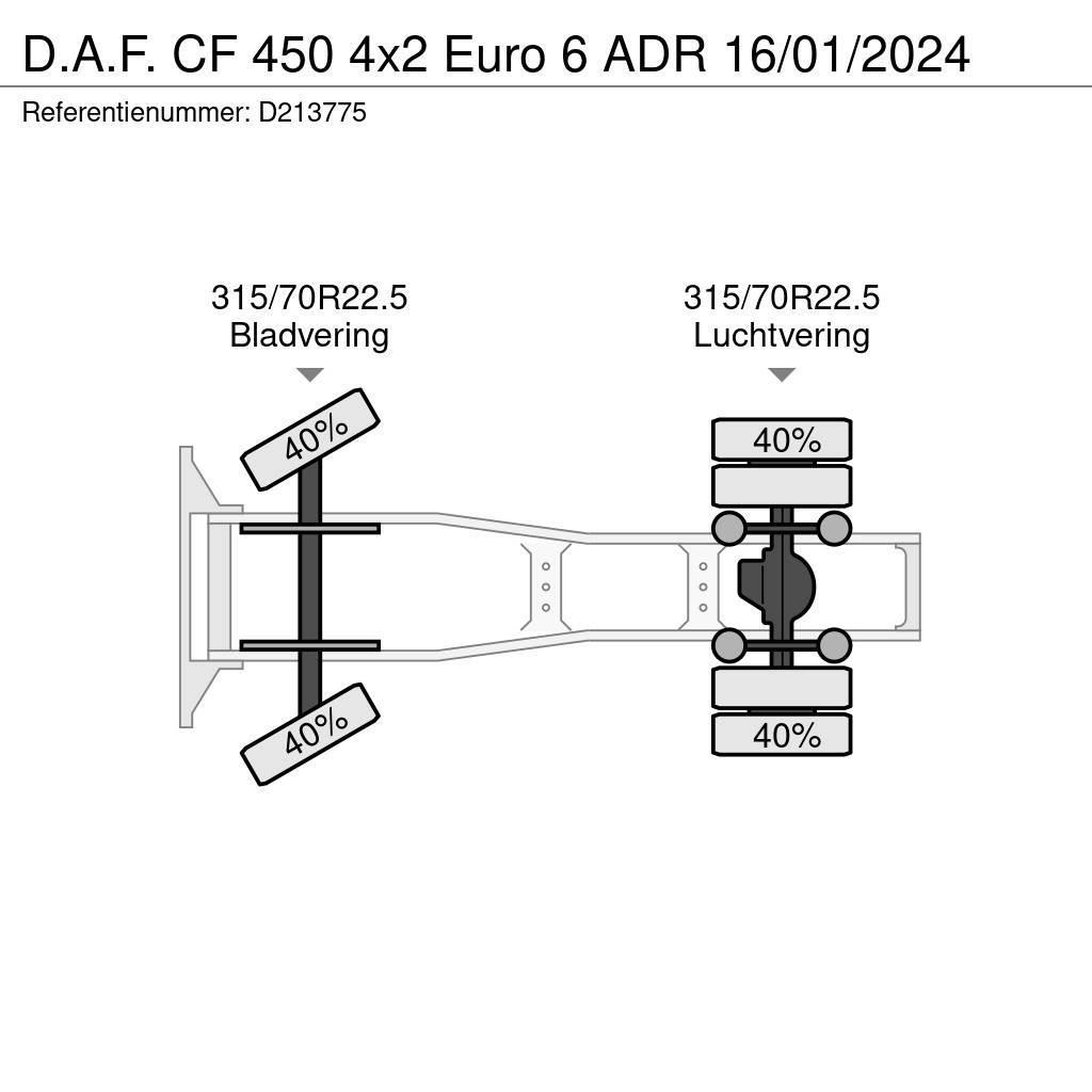 DAF CF 450 4x2 Euro 6 ADR 16/01/2024 Тягачі