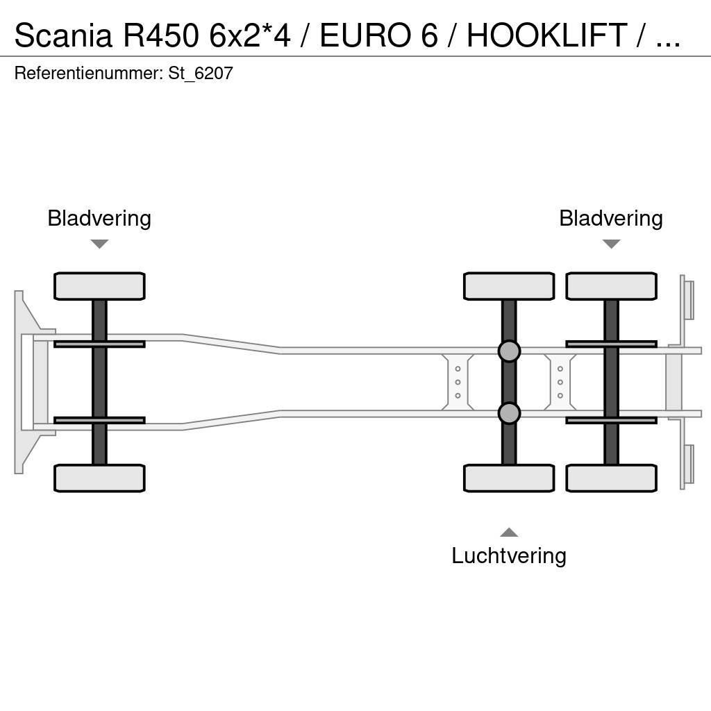 Scania R450 6x2*4 / EURO 6 / HOOKLIFT / ABROLKIPPER Вантажівки з гаковим підйомом